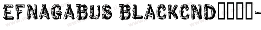 EFNAgabus BlackCnd字体下载字体转换